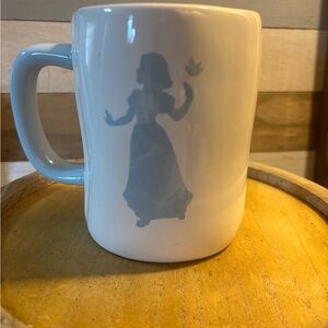 Rae Dunn White Mug with Snow White Silhouette Design